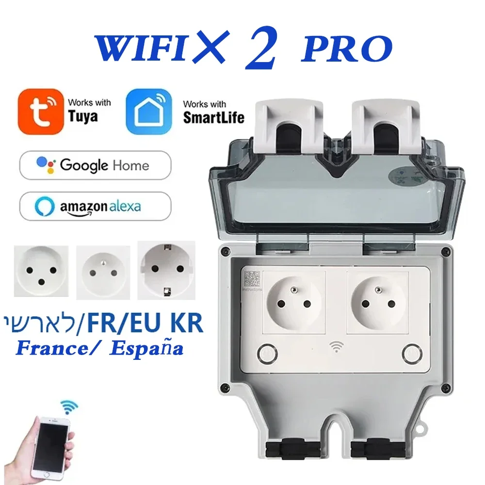 Timer Dual Outlet - Toma de corriente de pared impermeable