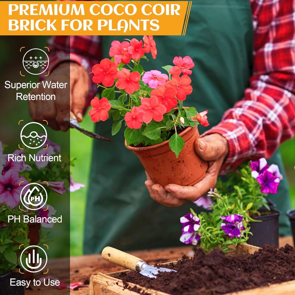 Fibra de Coco Orgánica, 4 Ladr - Substrate Coconut Fiber reseña y precio