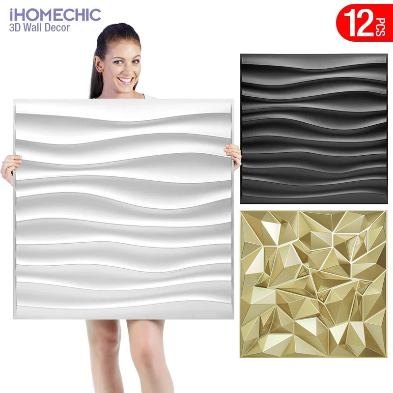 12 Uds 50x50cm champán color d - Pvc Panel Background reseña y precio