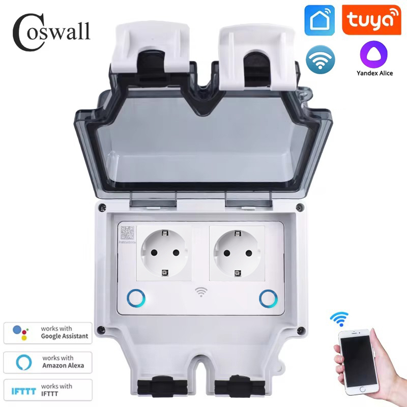 Coswall Tuya Wifi Yandex Alice - Timer Dual Outlet reseña y precio