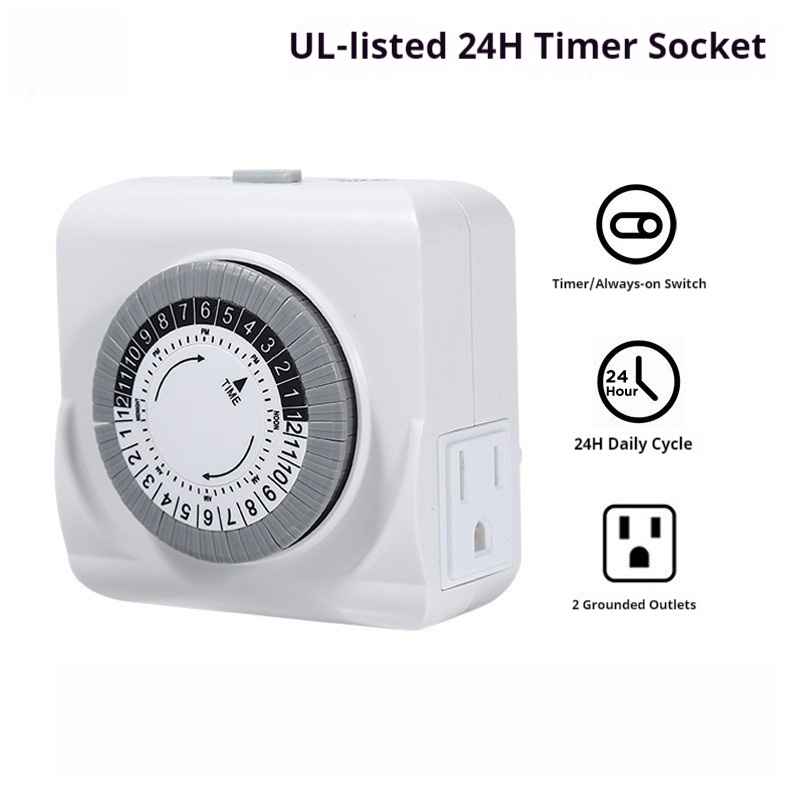 Enchufe Temporizador Mecánico  - Timer Dual Outlet reseña y precio