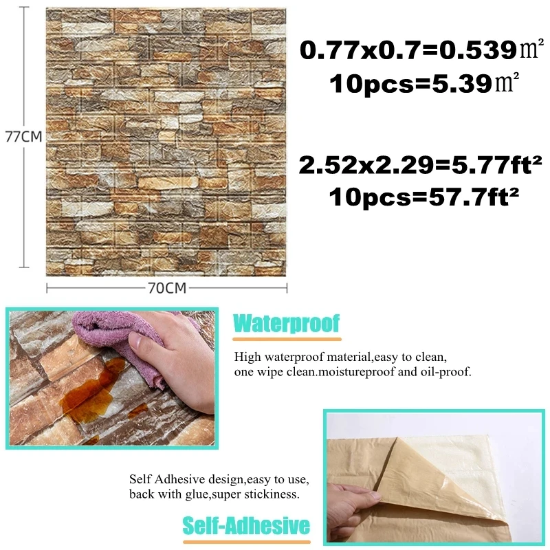 Pegatinas de pared de ladrillo - Pvc Panel Background reseña y precio